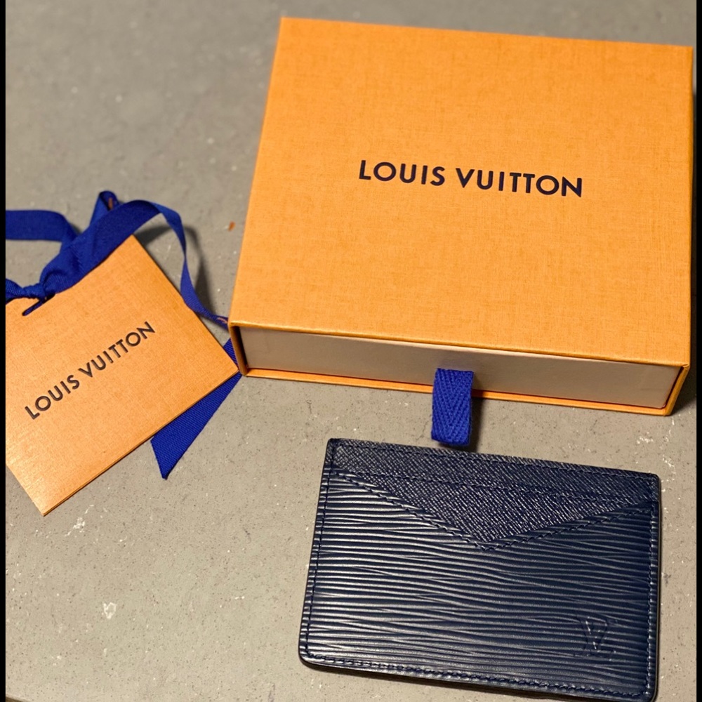 Louis Vuitton Epi Neo Card holder blue indigo